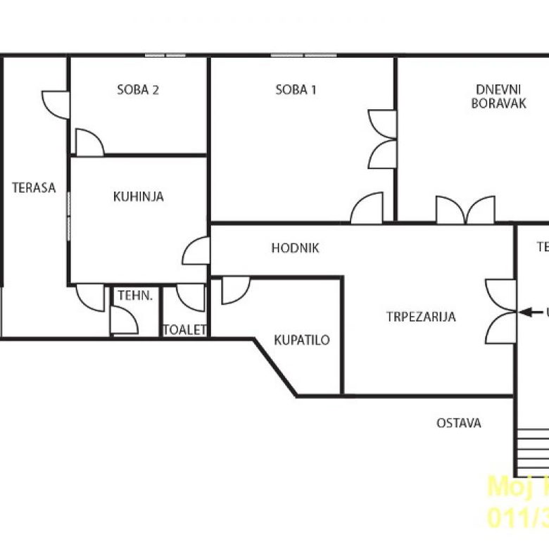 Četvorosoban stan na prodaju, Dušanovac, Beograd, 77m², 268.500 €