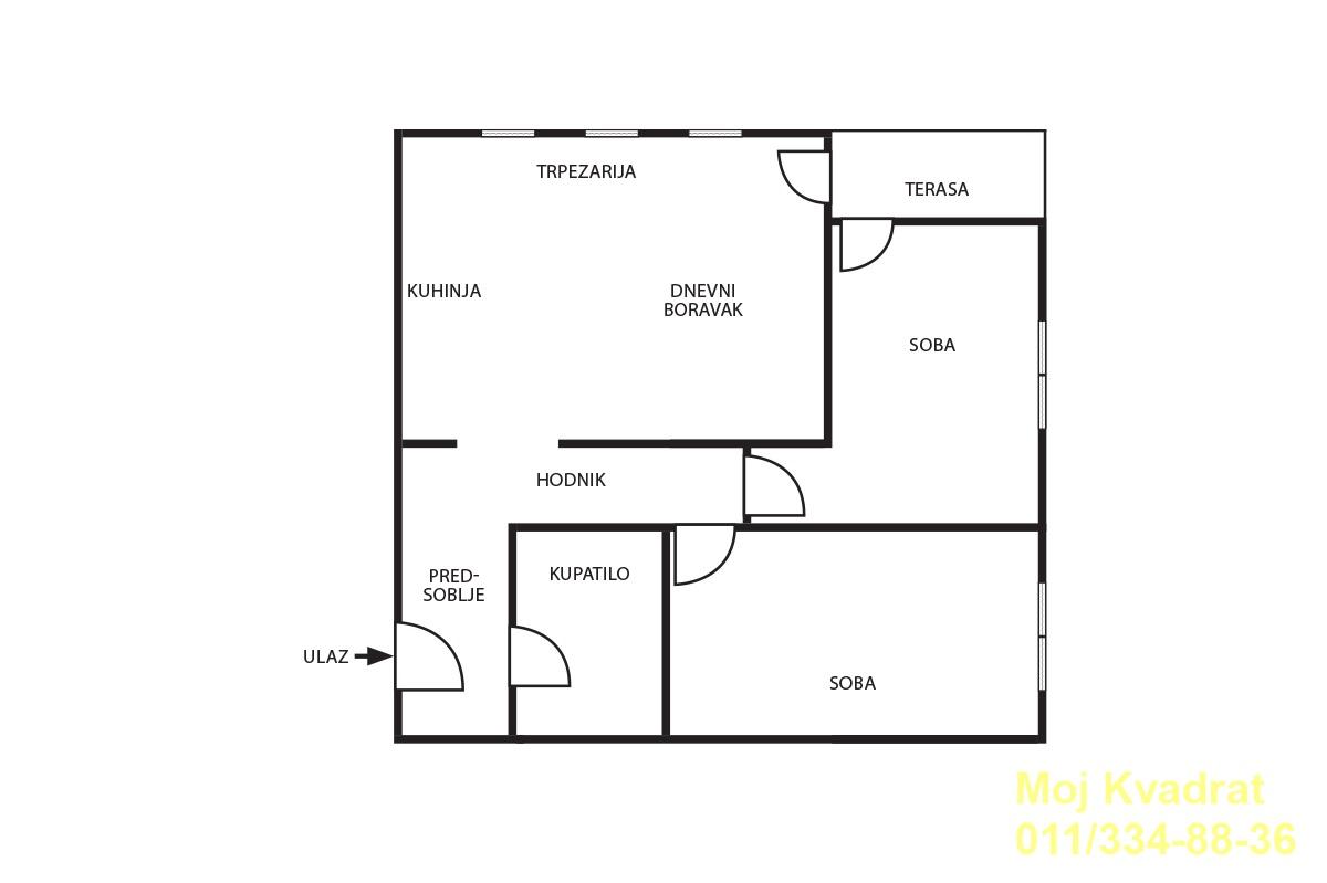 index Dvoiposoban stan na prodaju, Olimp, Beograd, 54m², 212.000 €