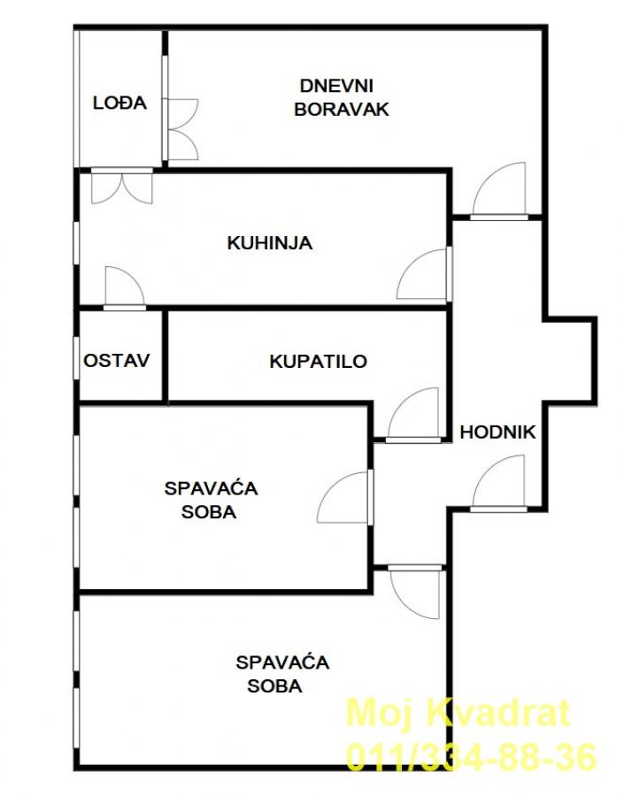 index Trosoban stan na prodaju, Pašino Brdo, Beograd, 71m², 270.000 €