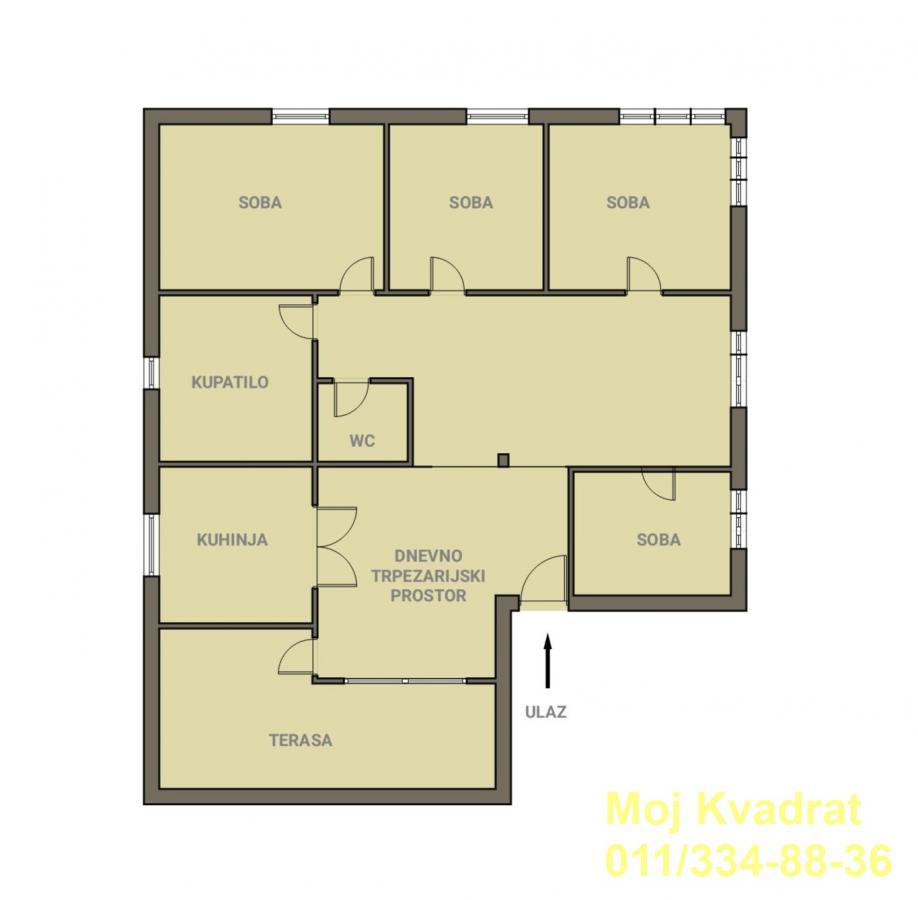 index Četvoroiposoban stan na prodaju, Voždovačka Crkva, Beograd, 123m², 369.000 €