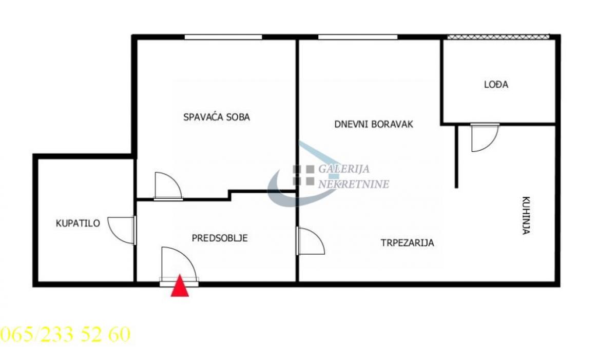 Dvosoban stan na prodaju, Centar, Inđija, 38m², 70.500 €