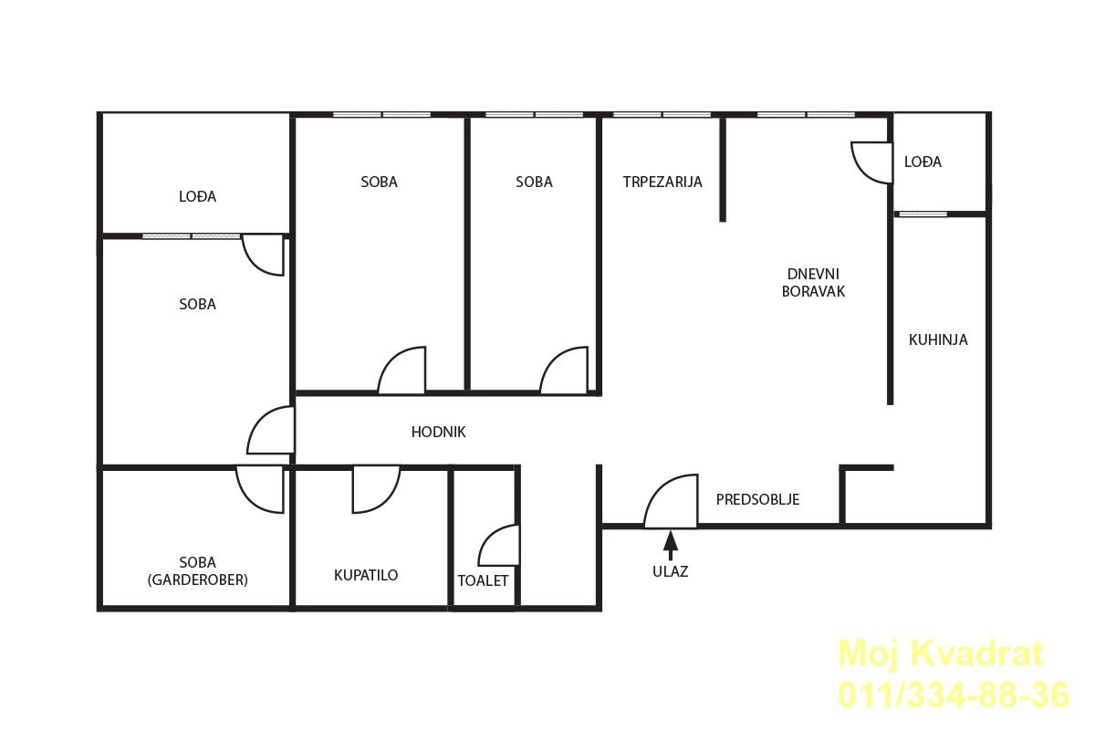 index Četvorosoban stan na prodaju, Blok 63, Beograd, 87m², 269.000 €