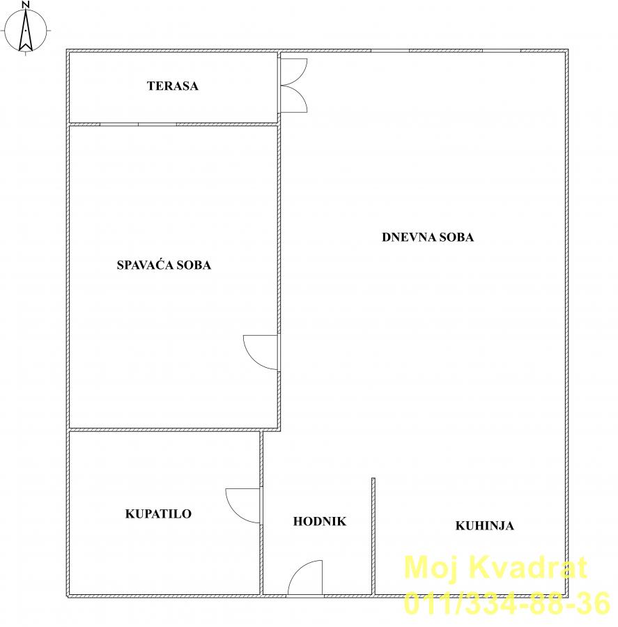 Jednoiposoban stan na prodaju, Boleč, Beograd, 54m², 80.890 €