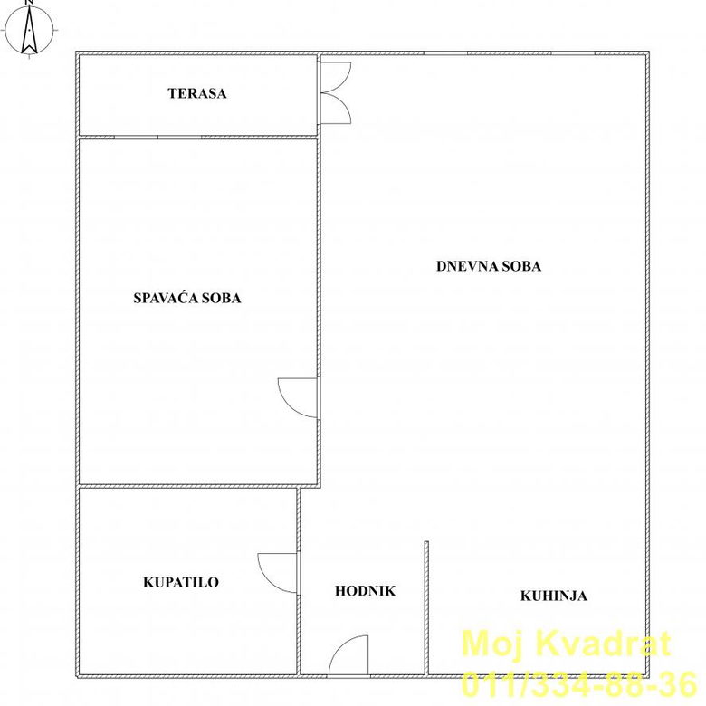 Jednoiposoban stan na prodaju, Boleč, Beograd, 54m², 80.890 €