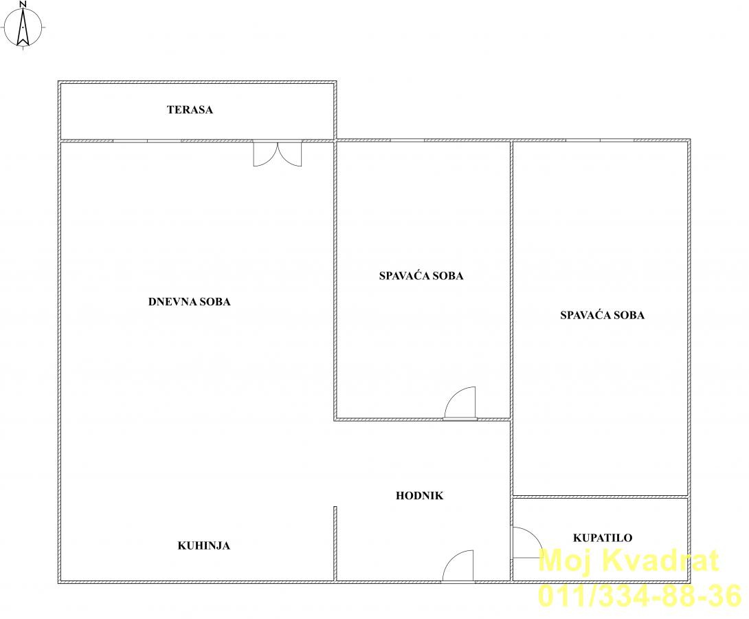 Dvoiposoban stan na prodaju, Boleč, Beograd, 62m², 92.530 €
