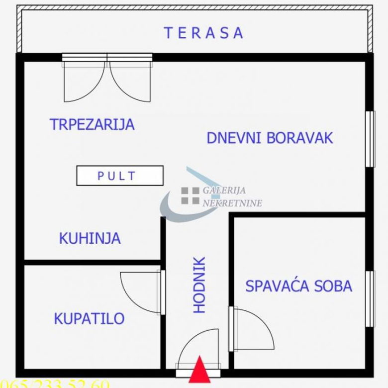 Stan Izdavanje Beograd Lekino Brdo 54 m2