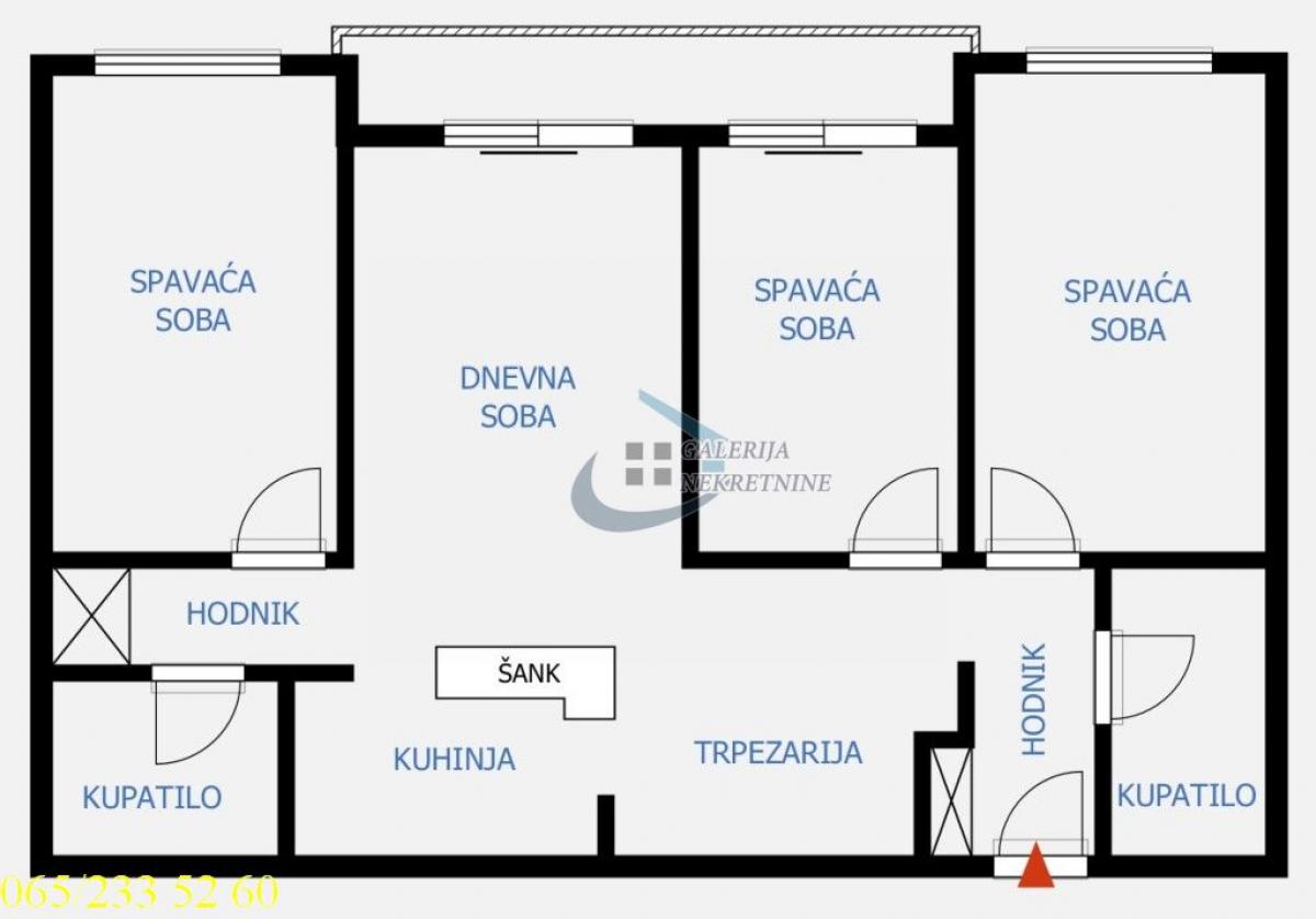Stan Izdavanje Beograd Crveni Krst 102 m2