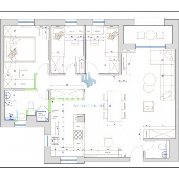 Četvorosoban stan za izdavanje, Bežanijska Kosa 2, Beograd, 90m², 2.200 €/mes