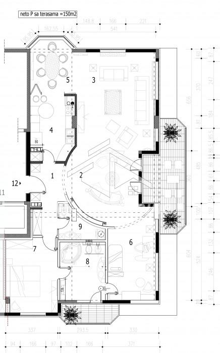 Trosoban stan na prodaju, Banovo Brdo, Beograd, 150m², 480.000 €