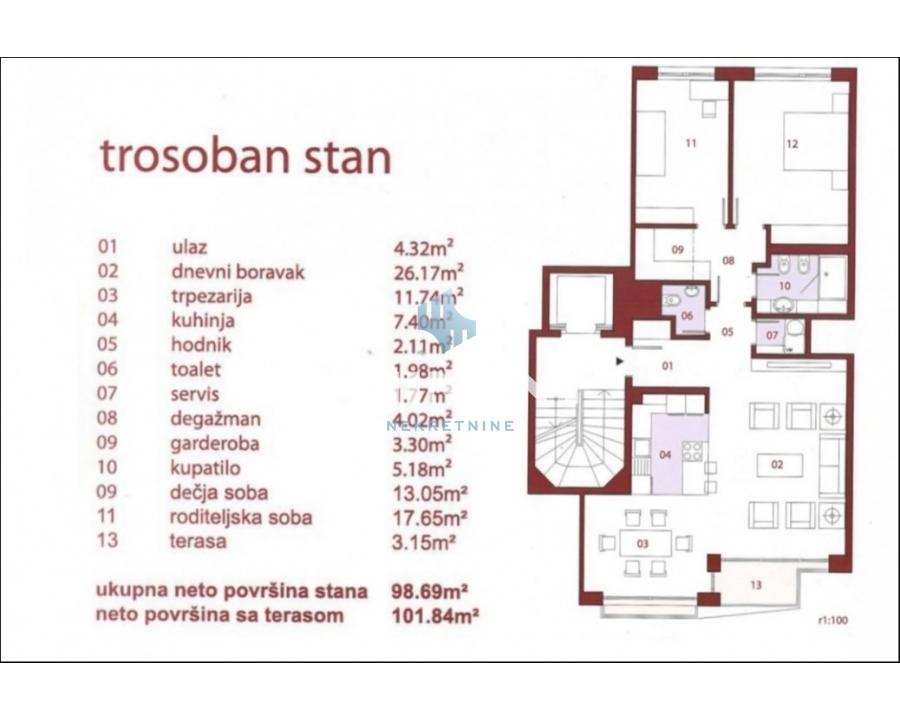 izdavanje-kuca-beograd-SXPl6MGfjz Trosoban stan za izdavanje, Hram Svetog Save, Beograd, 102m², 1.800 €/mes