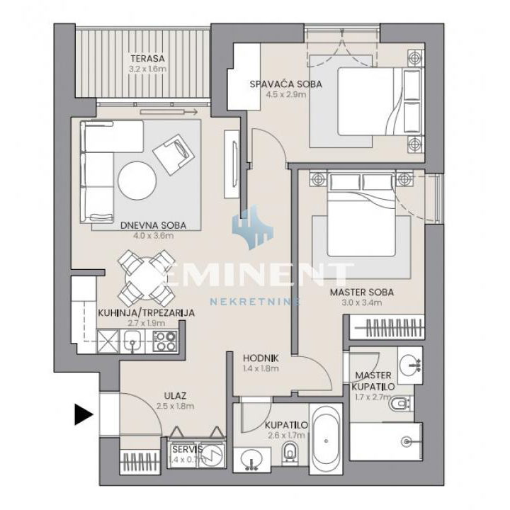 Trosoban stan na prodaju, A Blok – Blok 67a, Beograd, 74m², 371.850 €