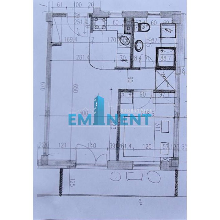 Dvosoban stan za izdavanje, Gundulićev Venac, Beograd, 40m², 700 €/mes