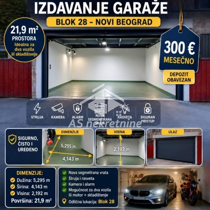 Četvorosoban stan za izdavanje, Blok 28, Beograd, 90m², 1.000 €/mes