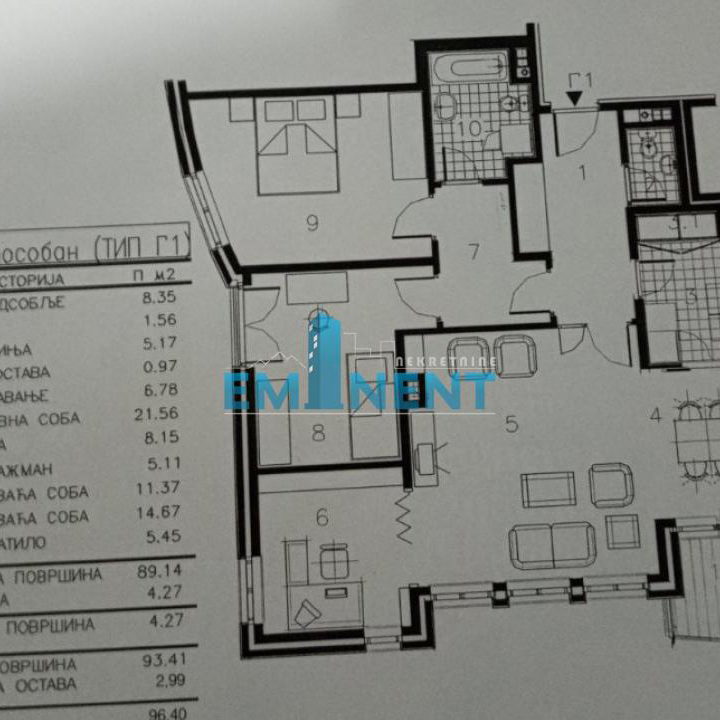 Četvorosoban stan za izdavanje, Denkova Bašta, Beograd, 96m², 800 €/mes