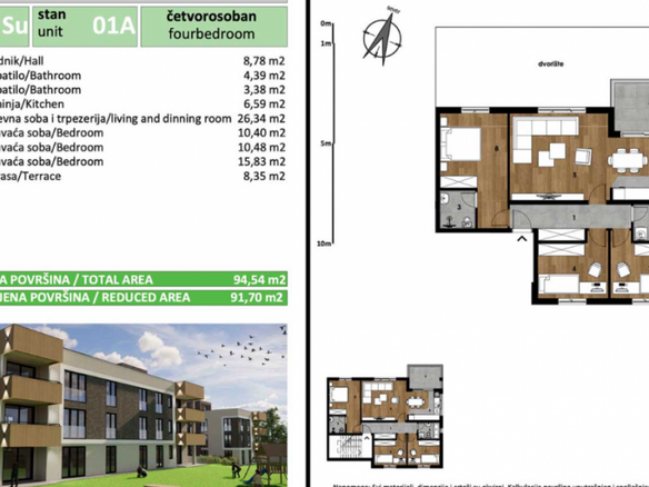 Stan Prodaja Novi Sad  95 m2