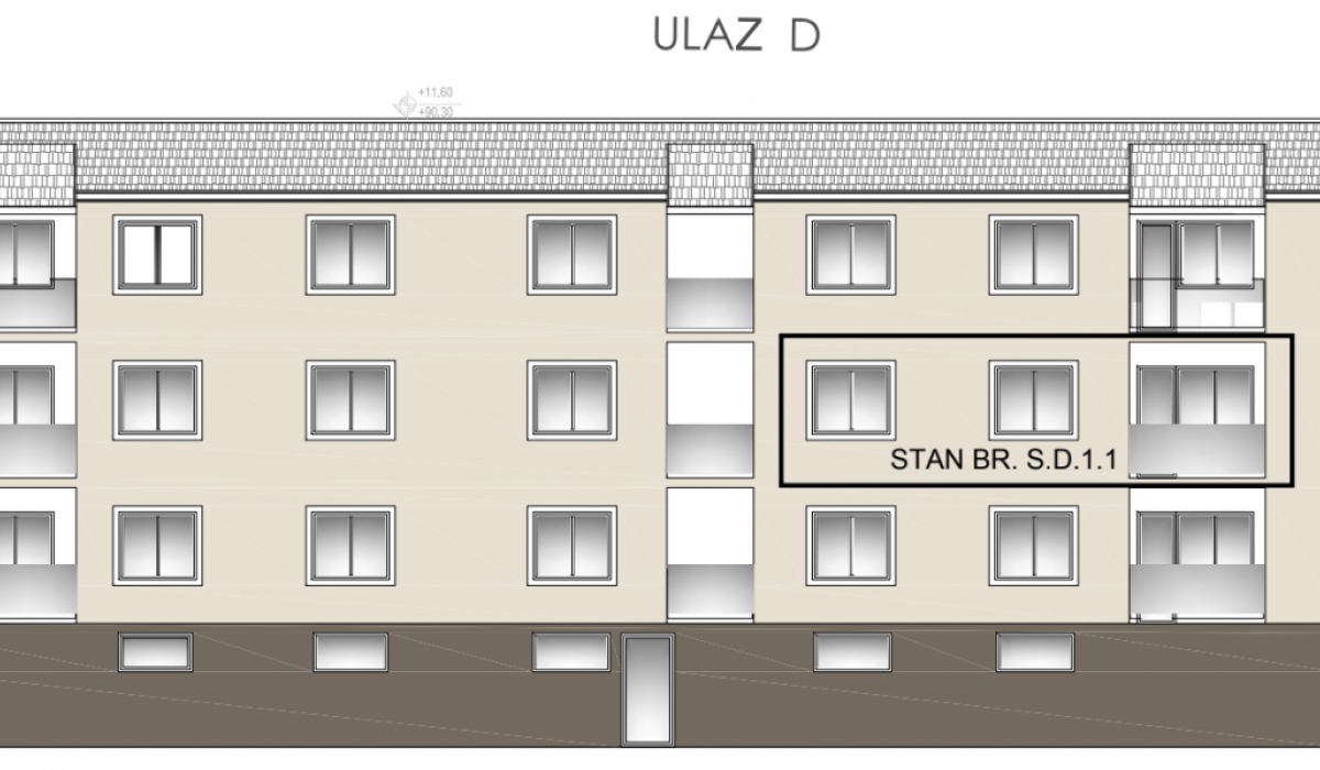 Dvosoban stan na prodaju, Rotkvarija, Novi Sad, 59m², 171.100 €