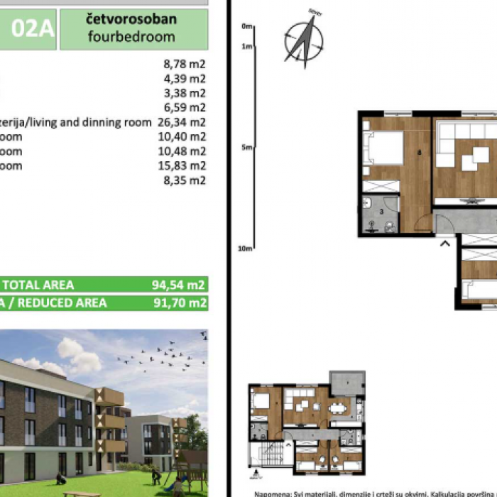 Stan Prodaja Novi Sad  95 m2