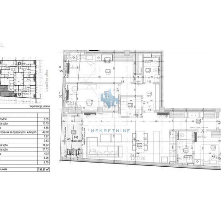 Četvorosoban stan na prodaju, Crveni Krst, Beograd, 130m², 585.000 €