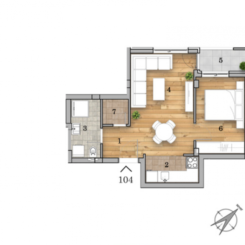 Stan Prodaja Novi Sad  42.52 m2