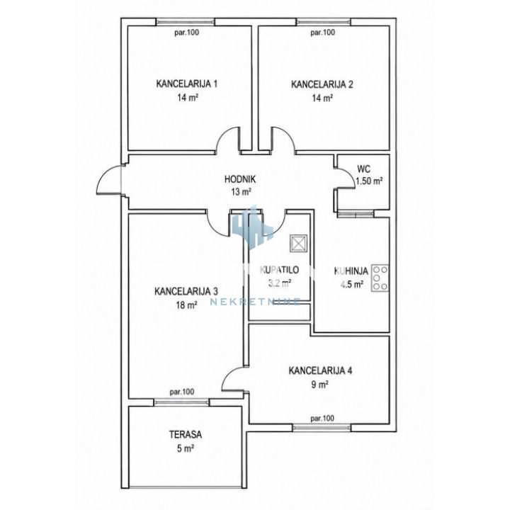 Četvorosoban stan za izdavanje, Blok 28, Beograd, 82m², 1.000 €/mes