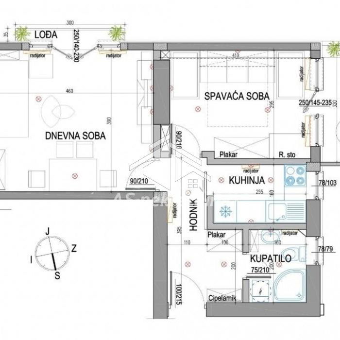 Dvosoban stan za izdavanje, Kalenić Pijaca, Beograd, 50m², 1.000 €/mes