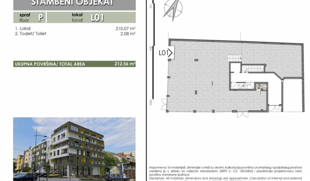 Lokal Prodaja Novi Sad  210 m2