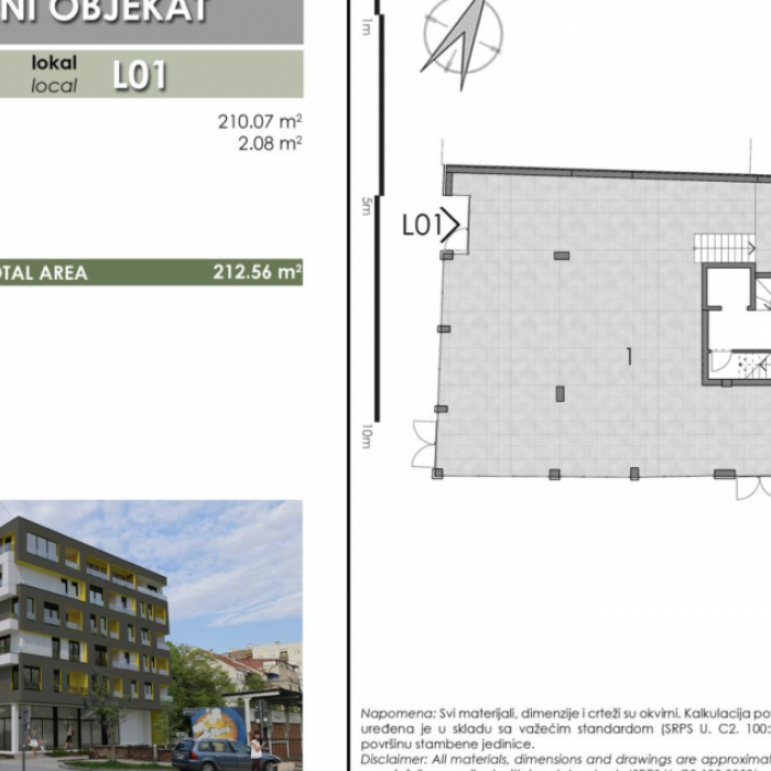 Lokal Prodaja Novi Sad  210 m2