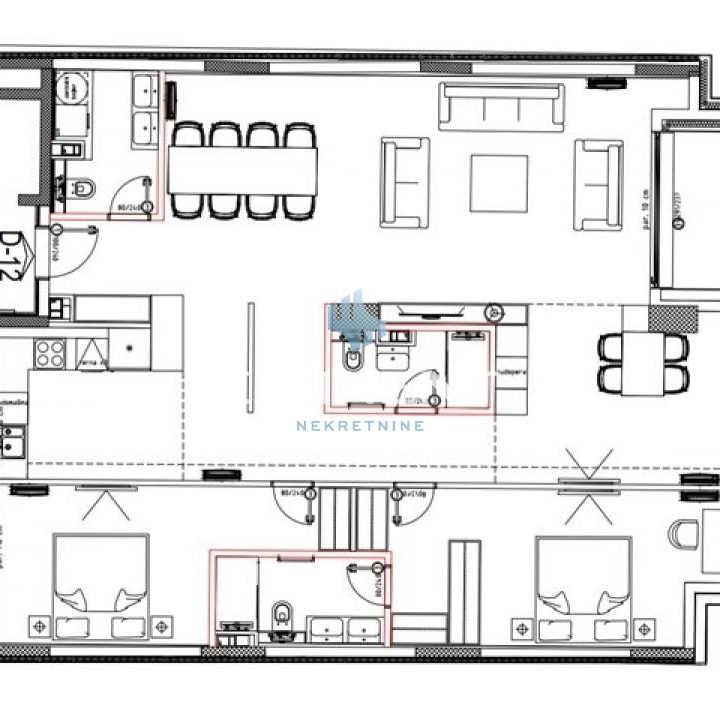 Trosoban stan na prodaju, Slavija, Beograd, 140m², 5. sprat, 1.233.936 €