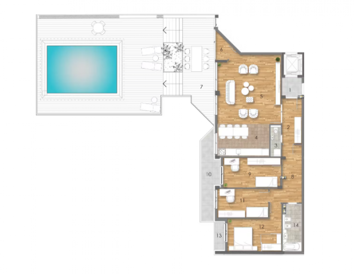 Četvorosoban stan na prodaju, Adamovićevo Naselje, Novi Sad, 240m², 3. sprat, 600.000 €