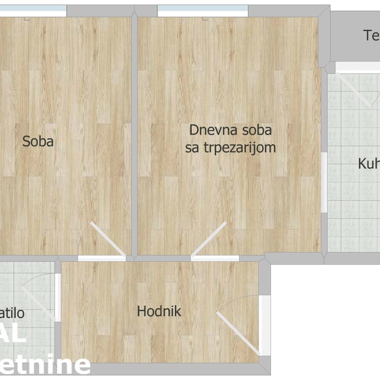 Jednoiposoban stan na prodaju, Cara Dušana, Novi Sad, 43m², 103.200 €