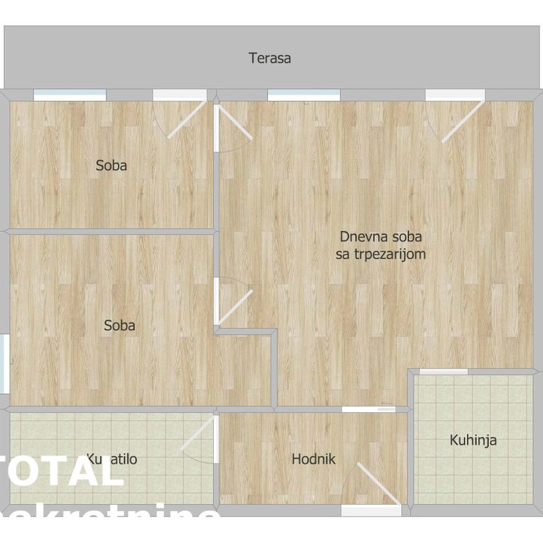 Dvoiposoban stan na prodaju, Jugovićevo, Novi Sad, 67m², 160.800 €