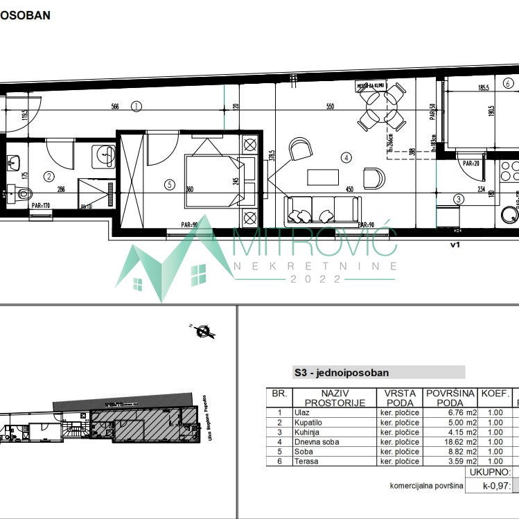 Stan Prodaja Novi Sad  46 m2