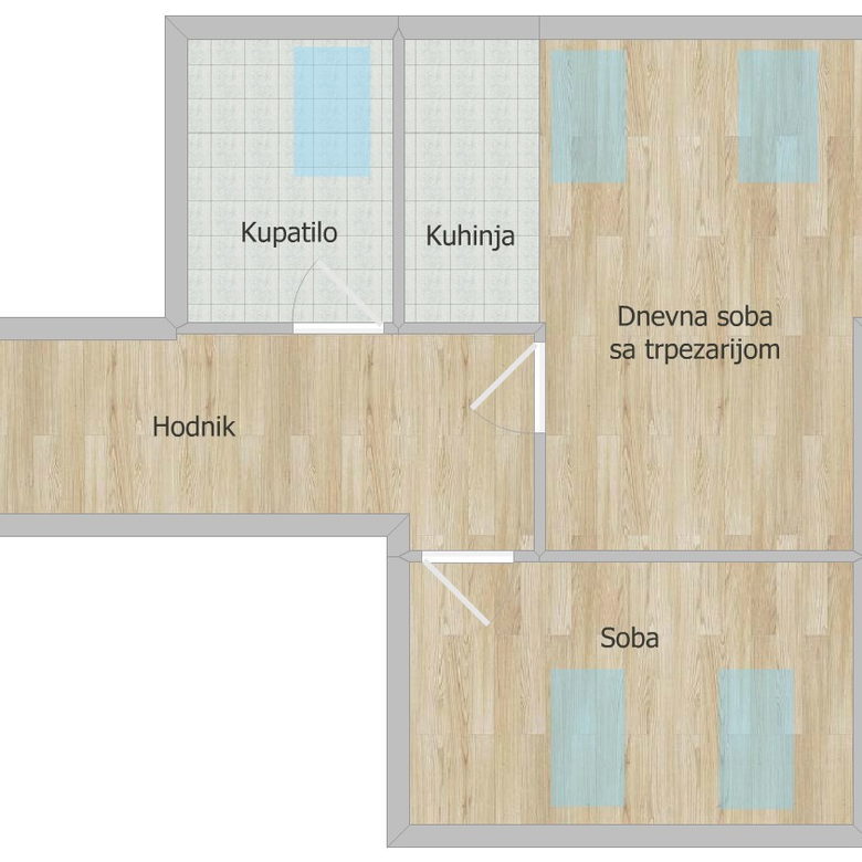 Dvosoban stan na prodaju, Nova Detelinara, Novi Sad, 42m², 120.000 €