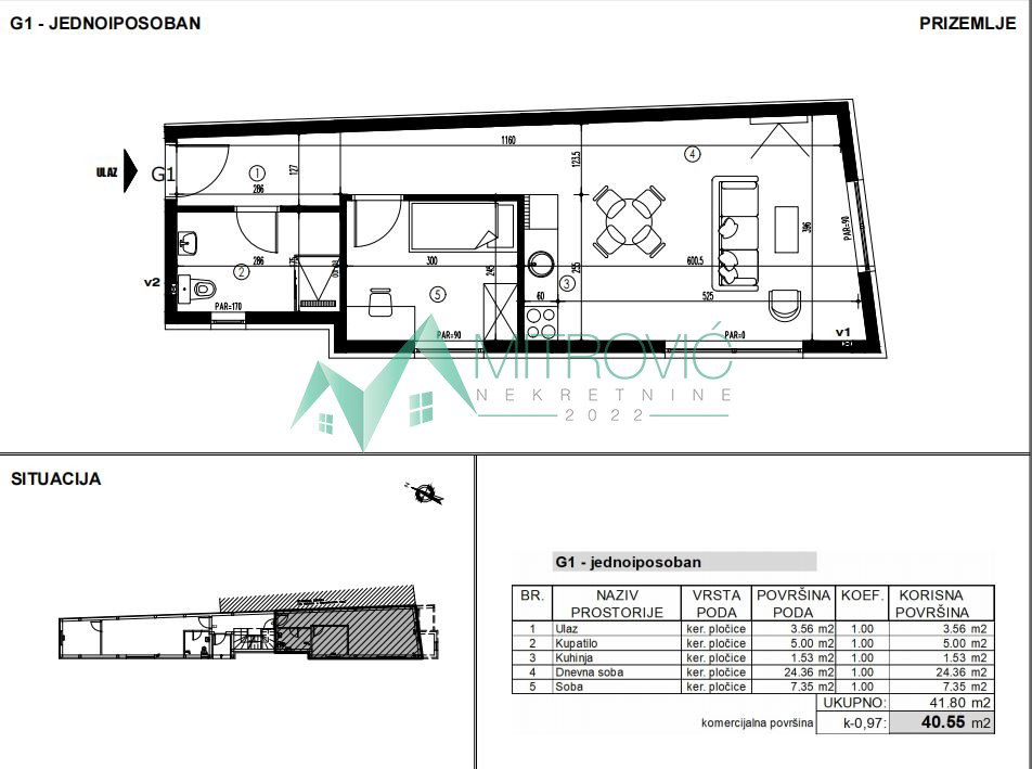 Stan Prodaja Novi Sad  41 m2