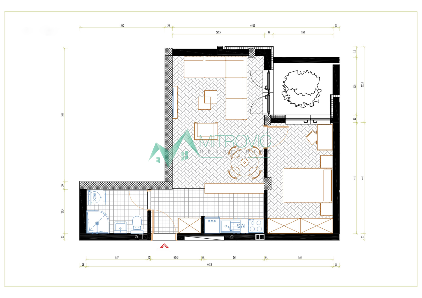 Stan Prodaja Novi Sad  43 m2