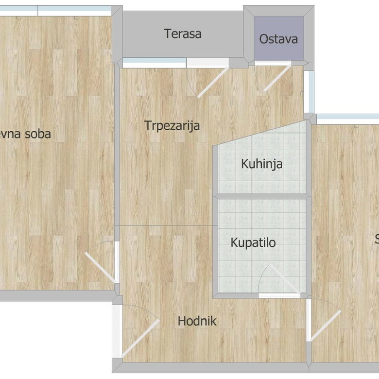 Dvosoban stan na prodaju, Nova Detelinara, Novi Sad, 58m², 156.000 €