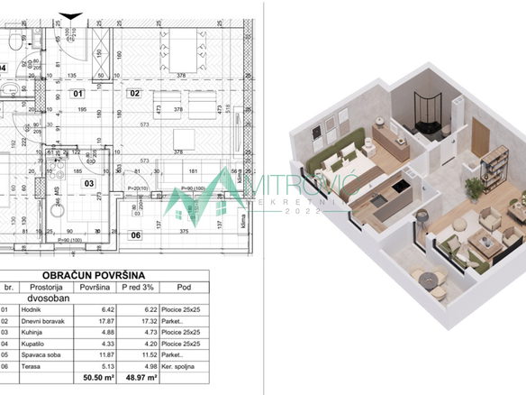 Stan Prodaja Novi Sad  50 m2