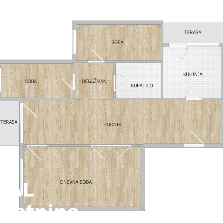 Troiposoban stan na prodaju, Blok 8, Novi Sad, 77m², 140.000 €