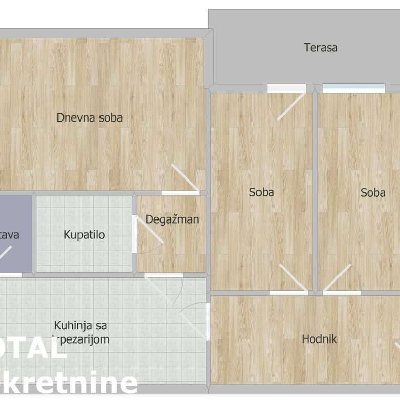 Trosoban stan na prodaju, Bulevar Oslobođenja, Novi Sad, 64m², 192.000 €