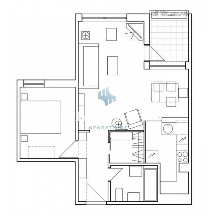 Dvosoban stan za izdavanje, FON, Beograd, 51m², 650 €/mes