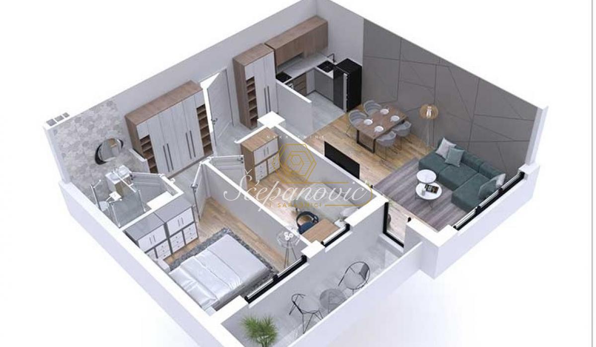 Trosoban stan na prodaju, Podbara, Novi Sad, 59m², 177.000 €