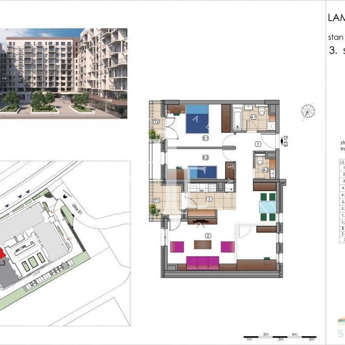 Trosoban stan na prodaju, Tošin Bunar, Beograd, 84m², 335.840 €