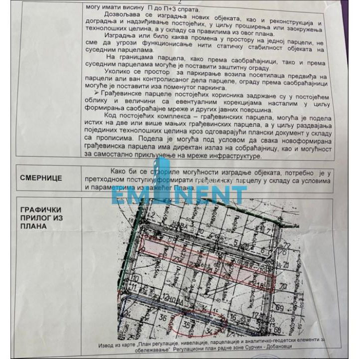 Plac Prodaja Beograd Dobanovci 16750 m2