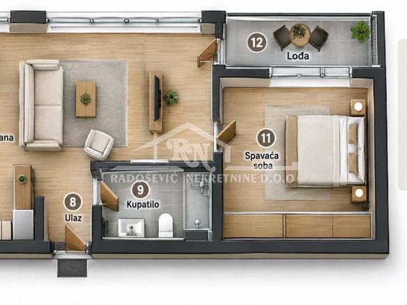 Stan Prodaja Beograd Centar (Rakovica) 45.99 m2