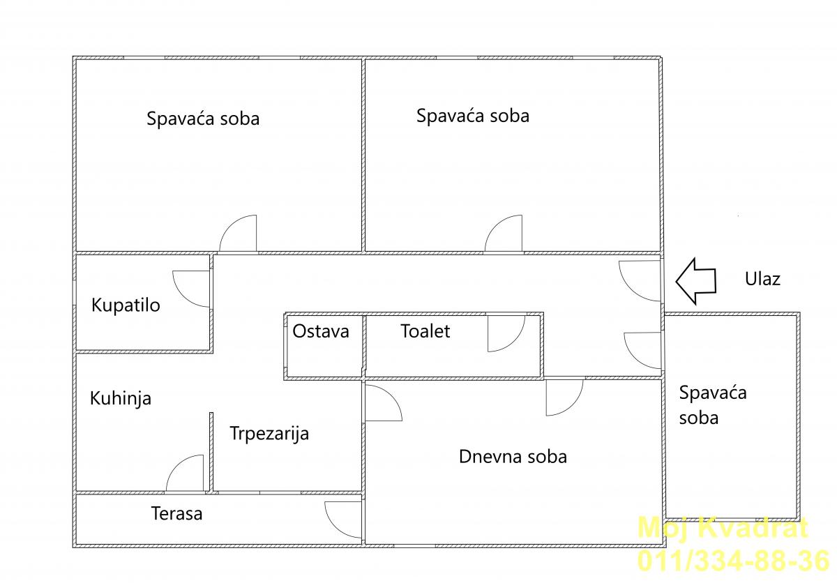 Troiposoban stan na prodaju, Blok 72, Beograd, 95m², 310.000 €