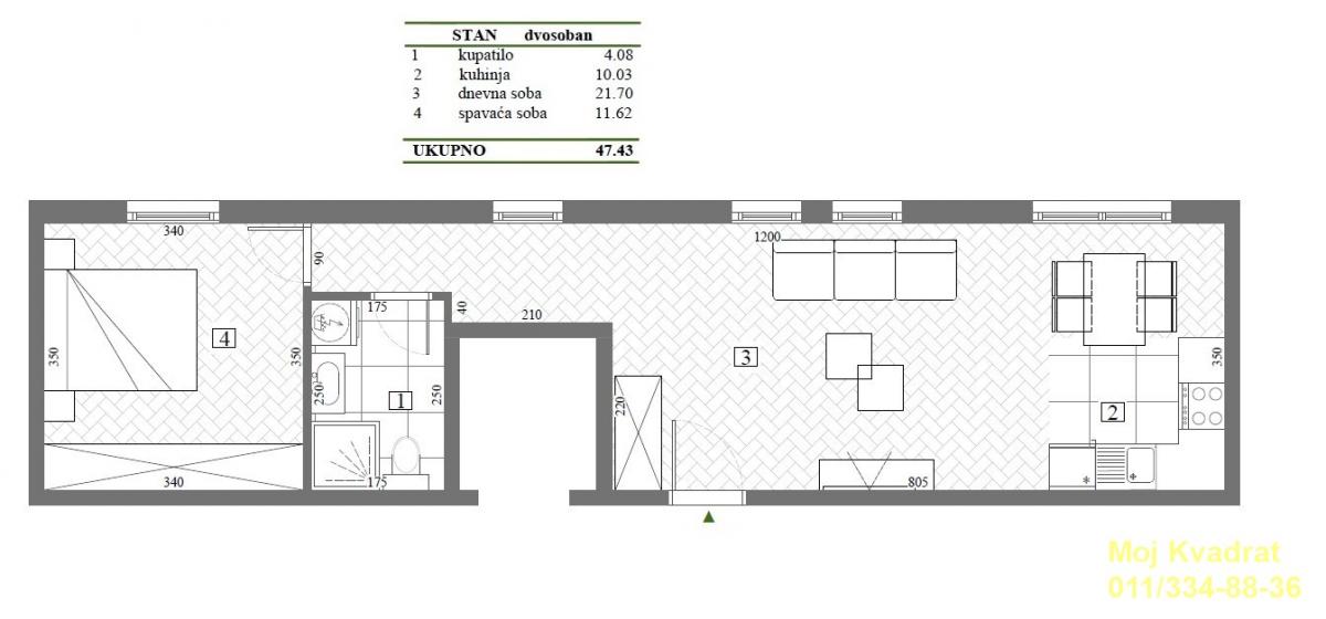 Stan Prodaja Beograd Stan Prodaja Beograd Braće Jerković 47 m2