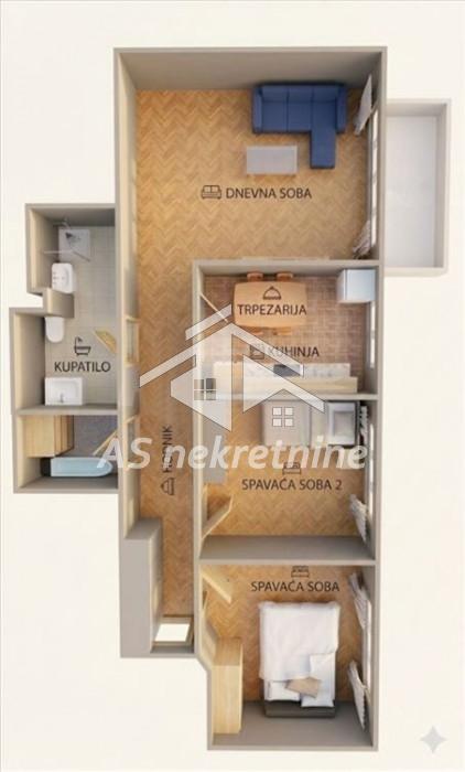 stanovi-prodaja-beograd-kTa4FH0vY1 Trosoban stan za izdavanje, Sajam, Beograd, 70m², 850 €/mes